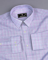 Travon Gray With Pink Check Amsler Linen Cotton Shirt