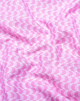 Loop Pink With White Printed Cotton Shirt Style Kurta