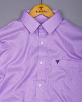 Fresno Purple With White Dobby Textured Cotton Shirt
