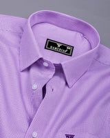 Fresno Purple With White Dobby Textured Cotton Shirt