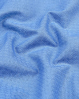 Nova Blue Self Check Dobby Cotton Formal Shirt