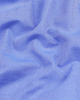 Crayola Blue Plain Oxford Cotton Formal Shirt