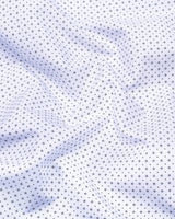 White With Black Printed Formal Cotton Shirt