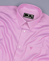 Candy Pink With White Dobby Textured Giza Shirt
