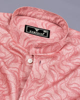 Filton Orchid Peach Printed Cotton Shirt