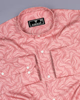 Filton Orchid Peach Printed Cotton Shirt