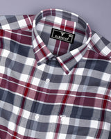 Swindon Red Multicolor Check Dobby Cotton Shirt