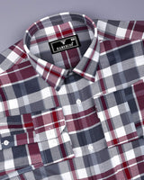 Swindon Red Multicolor Check Dobby Cotton Shirt