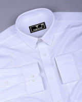 Superior White Dobby Textured Formal Cotton Shirt