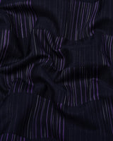 Alford Black With Purple Check Premium Giza Cotton Shirt