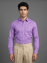 Opsin Purple Houndstooth Check Amsler Cotton Shirt