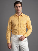 Opsin Yellow Houndstooth Check Amsler Cotton Shirt