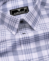 Dynesty Blue With White Check Dobby Cotton Shirt