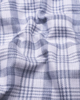 Dynesty Blue With White Check Dobby Cotton Shirt