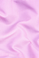 Light Pink rohmbus shape jacquard shirt