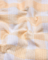 Provins Cream With White Waffle Dobby Check Shirt