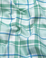 Cortazar Green With White Check Oxford Cotton Shirt