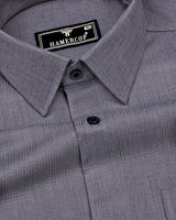 Modesto Gray Textured Solid Dobby Cotton Shirt