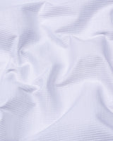 Modesto White Textured Solid Dobby Cotton Shirt