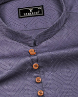 Milestone Gray Dobby Textured Shirt Style Kurta