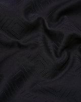 Milestone Black Dobby Textured Shirt Style Kurta