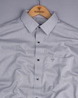 Lucifer Gray With White Small Check Oxford Cotton Shirt