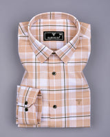 Combon Cream With White Waffle Dobby Check Shirt