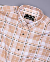 Combon Cream With White Waffle Dobby Check Shirt