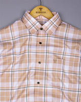 Combon Cream With White Waffle Dobby Check Shirt