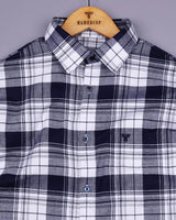 Cosenza Blue With White Check Dobby Cotton Shirt