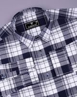 Cosenza Blue With White Check Dobby Cotton Shirt