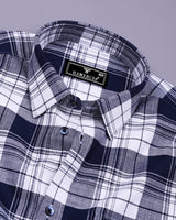 Cosenza Blue With White Check Dobby Cotton Shirt