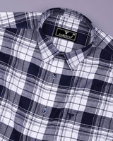 Cosenza Blue With White Check Dobby Cotton Shirt