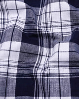 Cosenza Blue With White Check Dobby Cotton Shirt