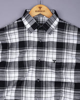 Cosenza Black With White Check Dobby Cotton Shirt