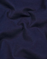 Navyblue Self Stripe Plaid Flannel Solid Cotton Shirt