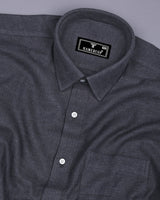 Zombie Gray Zigzag Texture Plaid Flannel Cotton Shirt