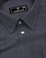 Zombie Gray Zigzag Texture Plaid Flannel Cotton Shirt