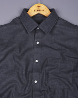 Zombie Gray Zigzag Texture Plaid Flannel Cotton Shirt