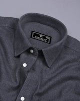 Zombie Gray Zigzag Texture Plaid Flannel Cotton Shirt
