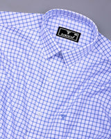 Preston Blue With White Check Premium Giza Shirt