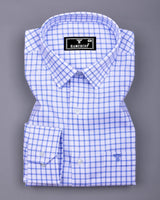 Preston Blue With White Check Premium Giza Shirt