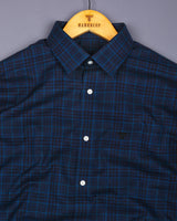 Herson Blue With Black Check Oxford Cotton Shirt