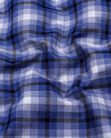 Kostel Blue Multi Shaded Check Cotton Shirt