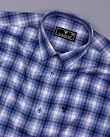 Kostel Blue Multi Shaded Check Cotton Shirt
