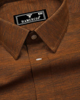 Spices Mustard Heavy Linen Cotton Solid Shirt