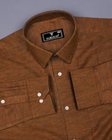 Spices Mustard Heavy Linen Cotton Solid Shirt
