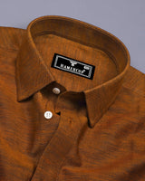 Spices Mustard Heavy Linen Cotton Solid Shirt