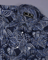 Yumani Blue Multicolor Arrow Printed Premium Cotton Shirt