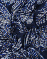 Yumani Blue Multicolor Arrow Printed Premium Cotton Shirt